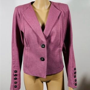Cabi Blazer Coat Womens size 8 Pink  2 Button Sport Jacket Rayon Blend